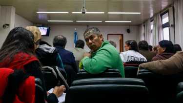 El vocero de la Coordinadora del Parlamente Mapuche Tehuelche criticó la dinámica del juicio. Foto: Juan Thomes