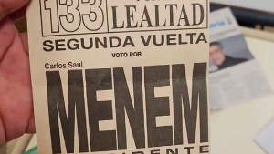 Elecciones PASO 2023: encontraron una boleta de Menem en una escuela de Roca