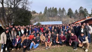 Rolando Figueroa y el apoyo del MPN organizado por Marita Villone y Gabriel Álamo