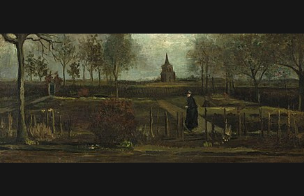 The Parsonage Garden at Nuenen in Spring - Vincent Van Gogh.