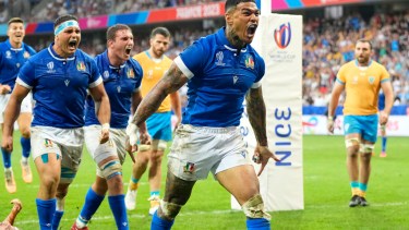 Italia derrotó a Uruguay en una nueva fecha del Mundial de rugby. (AP Photo/Pavel Golovkin)