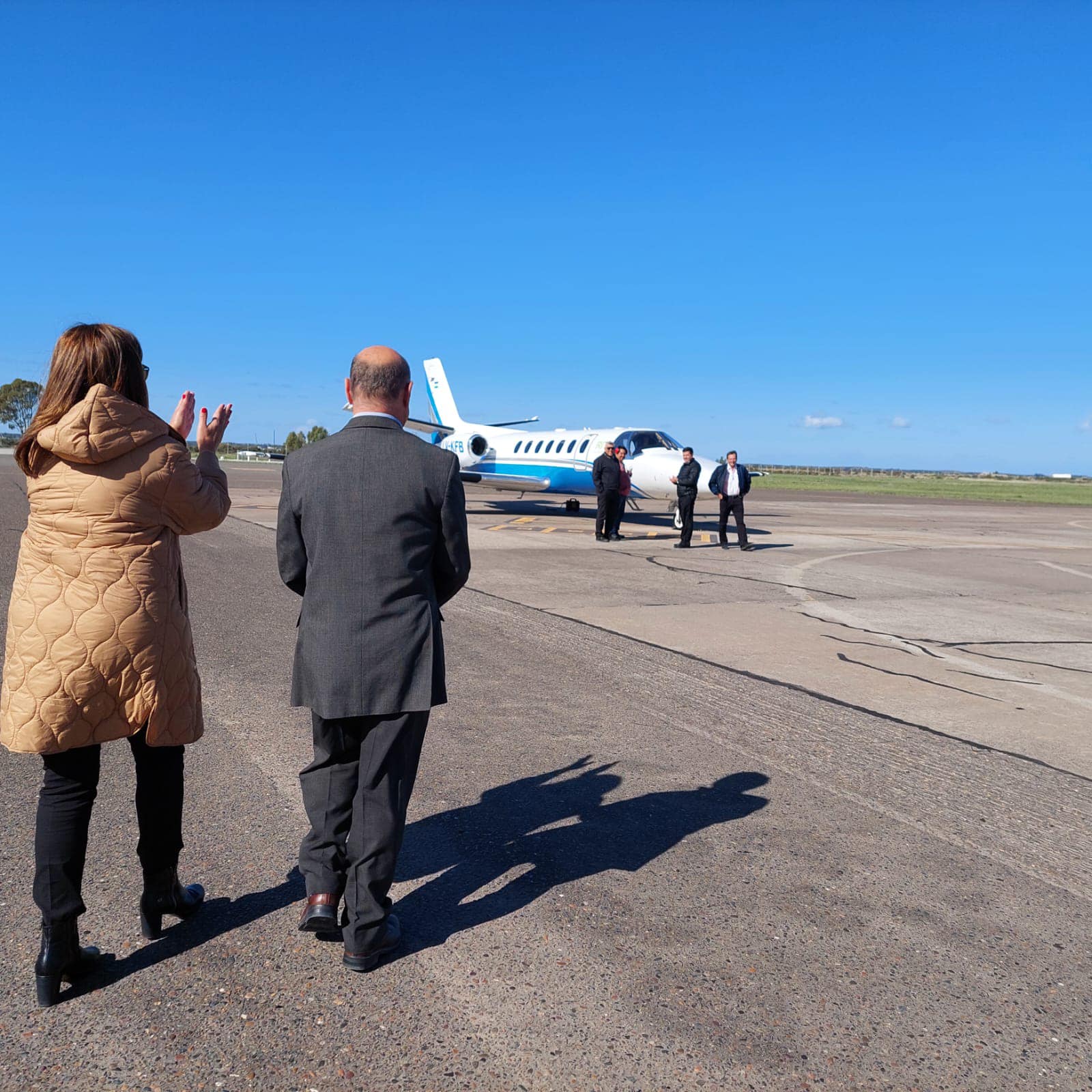 Carreras conoció el Cessna en octubre del 2022. El jueves pasado lo utilizó para regresar a Viedma.