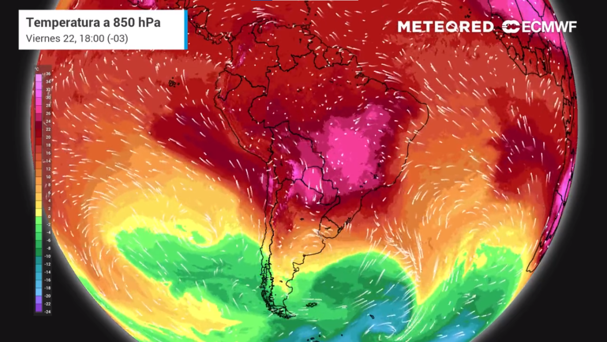 La "Megaola" de calor arranca este fin de semana en Argentina. Gentileza Meteored