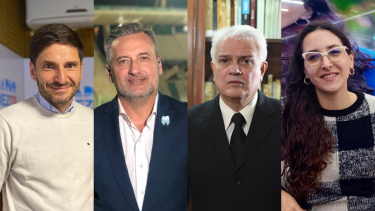 Los cuatro candidatos a gobernador de Santa Fe se preparan para el debate televisado a una semana de las elecciones. Foto Archivo.