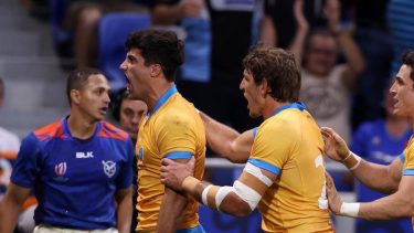Los Teros lograron su primera victoria en el Mundial de Rugby frente a Namibia.