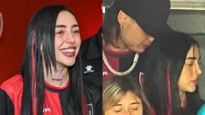 VIDEO | Nicki Nicole fue a ver a Newell&#8217;s con Peso Pluma y enloqueció a todos