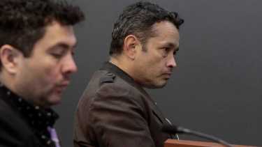 Cronenbold durante el juicio en Cipolletti (Florencia Salto). 