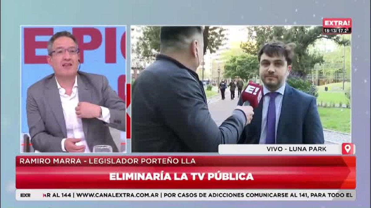 Ramiro Marra debatió con Tomás Méndez en C5N sobre los medios públicos, y aseguró "soy español".-