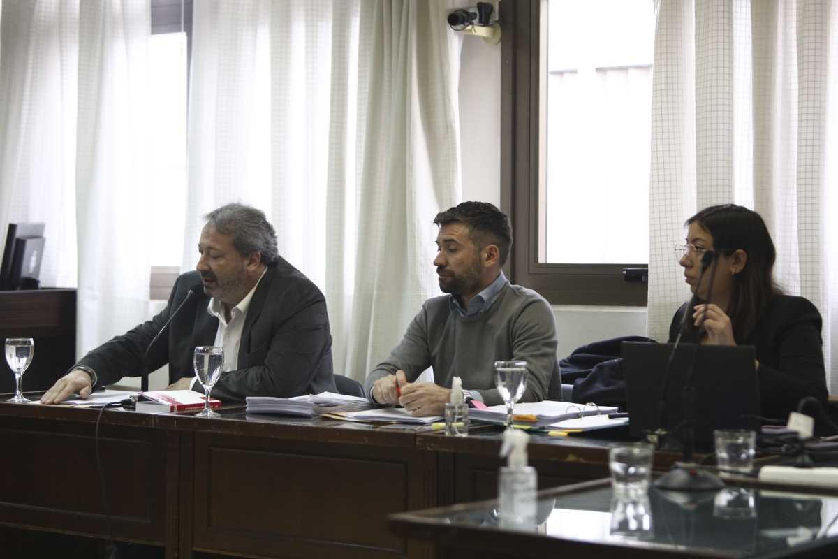 El equipo de la Fiscalía en la audiencia del 5 de septiembre por el crimen de Rafael Nahuel. Foto: Juan Thomes