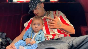 L-Gante se reencontró con su hija tras estar detenido varios meses. 