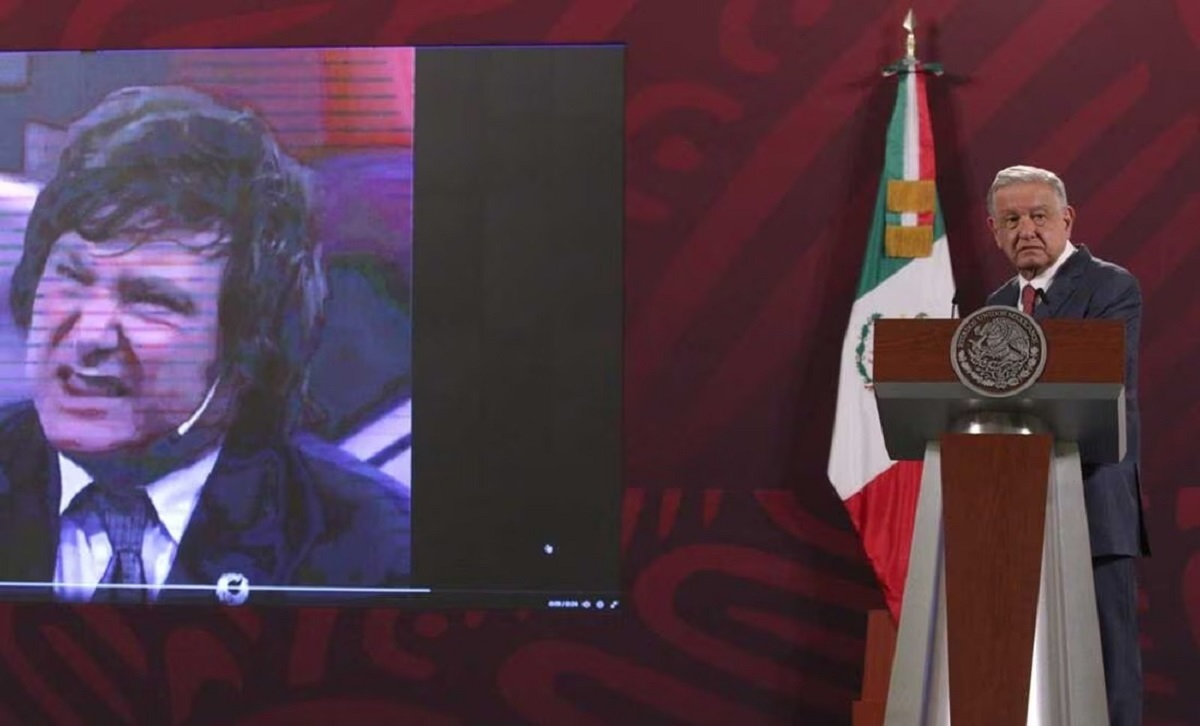 El presidente de México reaccionó a un video de Milei.
