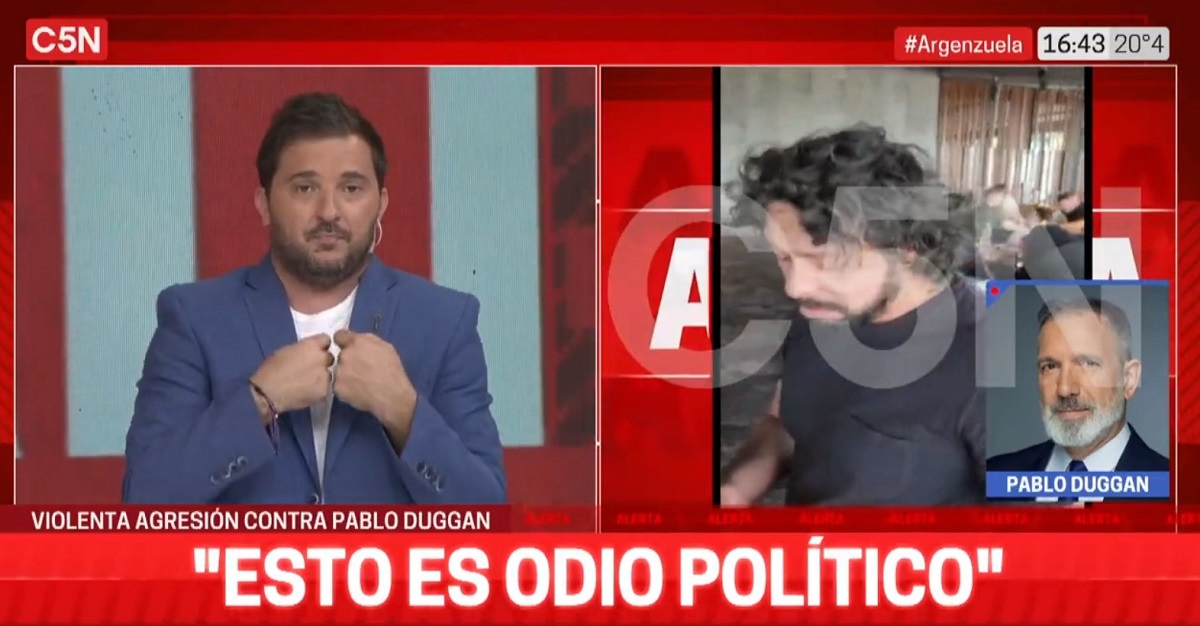 El periodista fue increpado cuando almorzaba con su familia. Foto: Captura. 