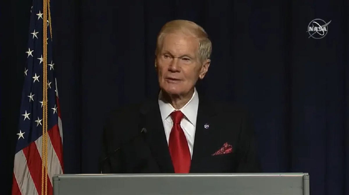 Bill Nelson, administrador de la NASA, fue uno de los oradores en la presentación de las conclusiones del informe sobre ovnis en la sede de la agencia en Washington. Foto captura video.