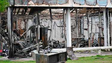 El centro comunitario del barrio Don Bosco en Cipolletti se incendió en septiembre. Foto: Archivo.