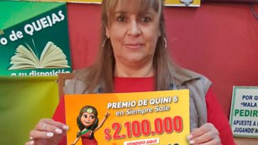 La agencia Nº 340 de Junín de los Andes venció uno de los cupones ganadores del Quini 6, en Neuquén. Foto: Gentileza Facebook Lotería La Neuquina.