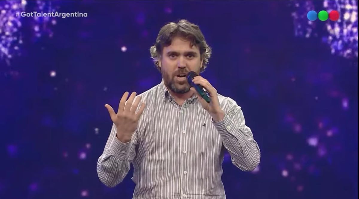 Hernán Quinteros, deslumbró al interpretar la canción de la película Gladiador, en Got Talent Argentina. Foto: Captura Telefé 