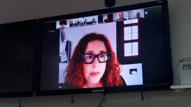 La perito Silvia Bufarini, declara en el juicio por el crimen de Rafael Nahuel. Foto captura video. 