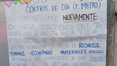 Trabajadores de los centros de día en Neuquén reclaman falta de financiamiento por parte de Salud. (Foto: gentileza)