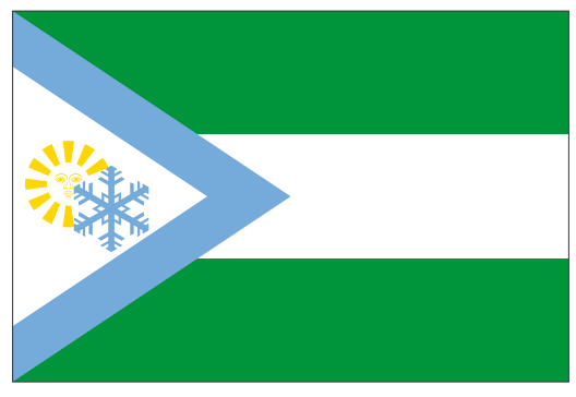 La bandera de Bariloche comenzará a usarse en los actos. 