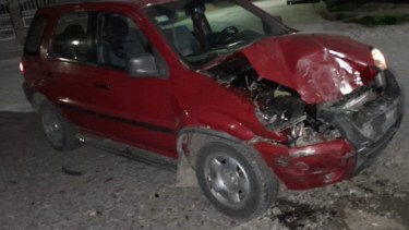 El accidente ocurrió esta mañana en Cinco Saltos. Foto: Radio Seny.