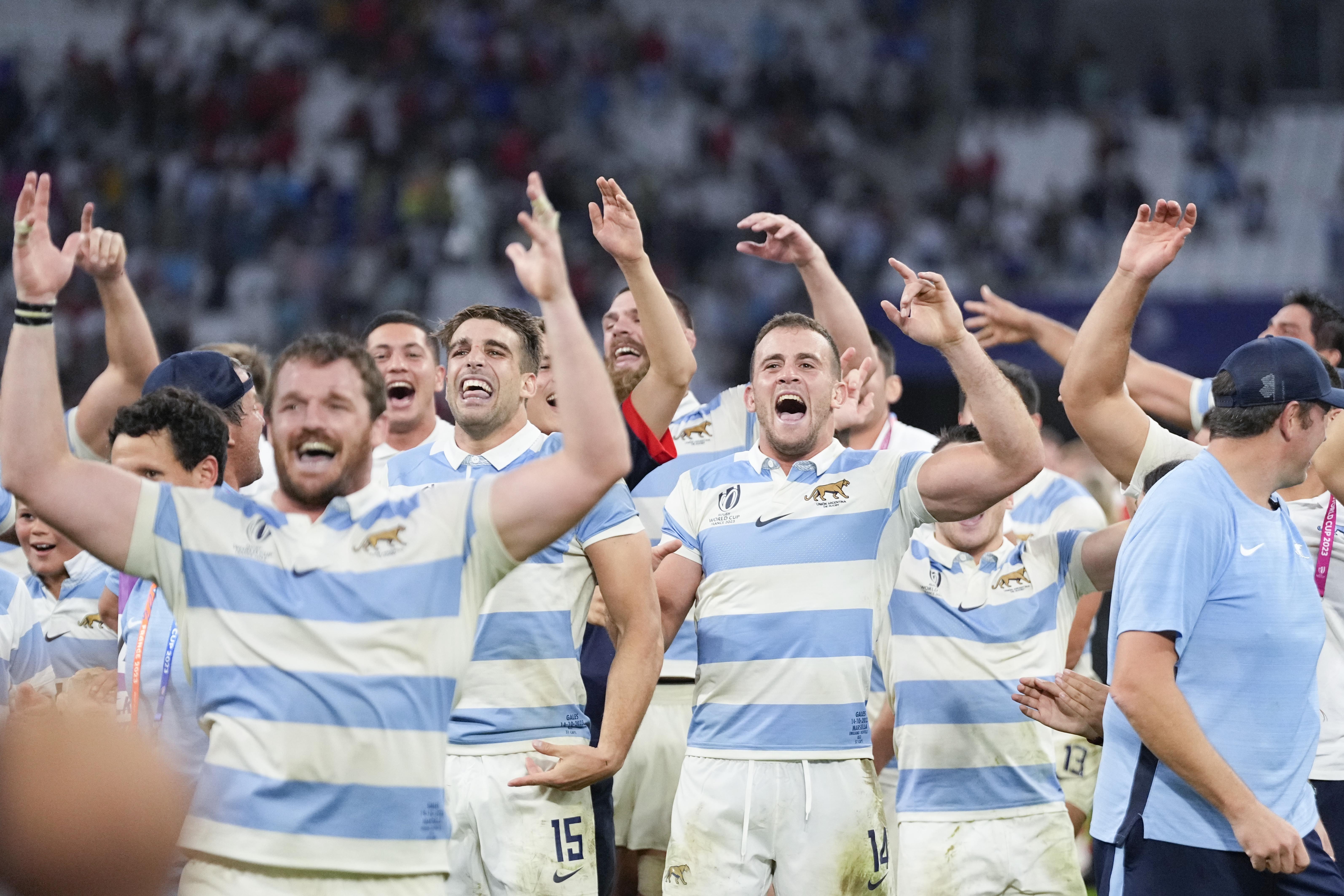 Los Pumas clasificaron a semifinales de la Copa del Mundo de rugby. (AP Foto/Pavel Golovkin)