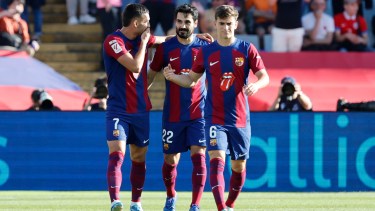 Ilkay Gündogan abrió la cuenta para el local. (AP Photo/Joan Monfort)