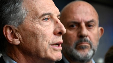 Mauricio Macri estuvo menos de una hora en Bariloche en el tramo final de la campaña y acompañó a Sergio Capozzi. Foto: Chino Leiva