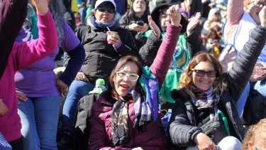 El acto de apertura de la edición 36 del Encuentro de Mujeres y Disidencias se llevó a cabo en el Velódromo. Foto: Alejandra Bartoliche