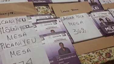 Las boletas oficializadas de La Libertad Avanza con Fe que fueron entregadas a la Justicia días atrás. 