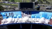 Imagen de VIDEO | La impresionante bandera en homenaje a Messi que apareció en el Monumental: «Lio, te quiero»
