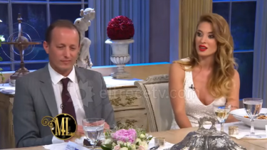 Martín Insaurralde y Jesica Cirio con Mirtha Legrand en 2015. 