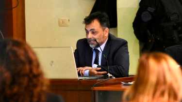 Palazzani leyó la acusación hoy en la primera jornada del octavo juicio de lesa humanidad que se realiza en la región. Foto Matías Subat.