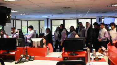 El martes los alumnos conocieron las instalaciones del diario. Foto: Juan Thomes.