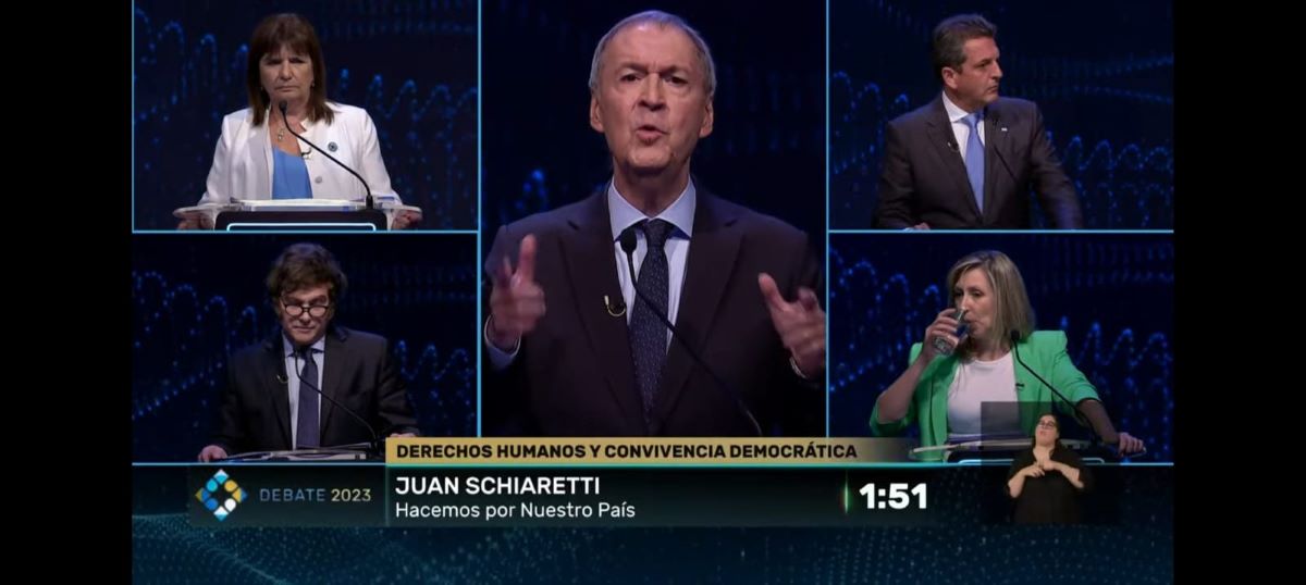 Sergio Massa, Javier Milei, Patricia Bullrich, Myriam Bregman y Juan Schiaretti tuvieron el primer debate presidencial. 