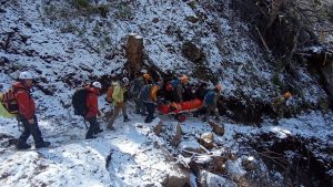 Rescatan a un esquiador fracturado del refugio Frey, en Bariloche