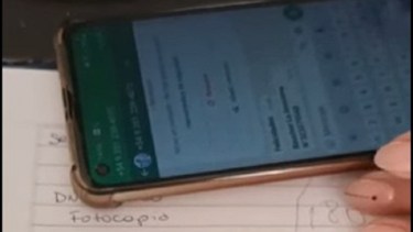 La vecina filmó el intento de estafa. Foto: Gentileza.