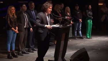 El libertario cerró su campaña rumbo a las elecciones generales. Foto: Captura. 