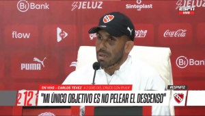 Tévez habló sobre su futuro en Independiente en la antesala al partido con River por la Copa de la Liga