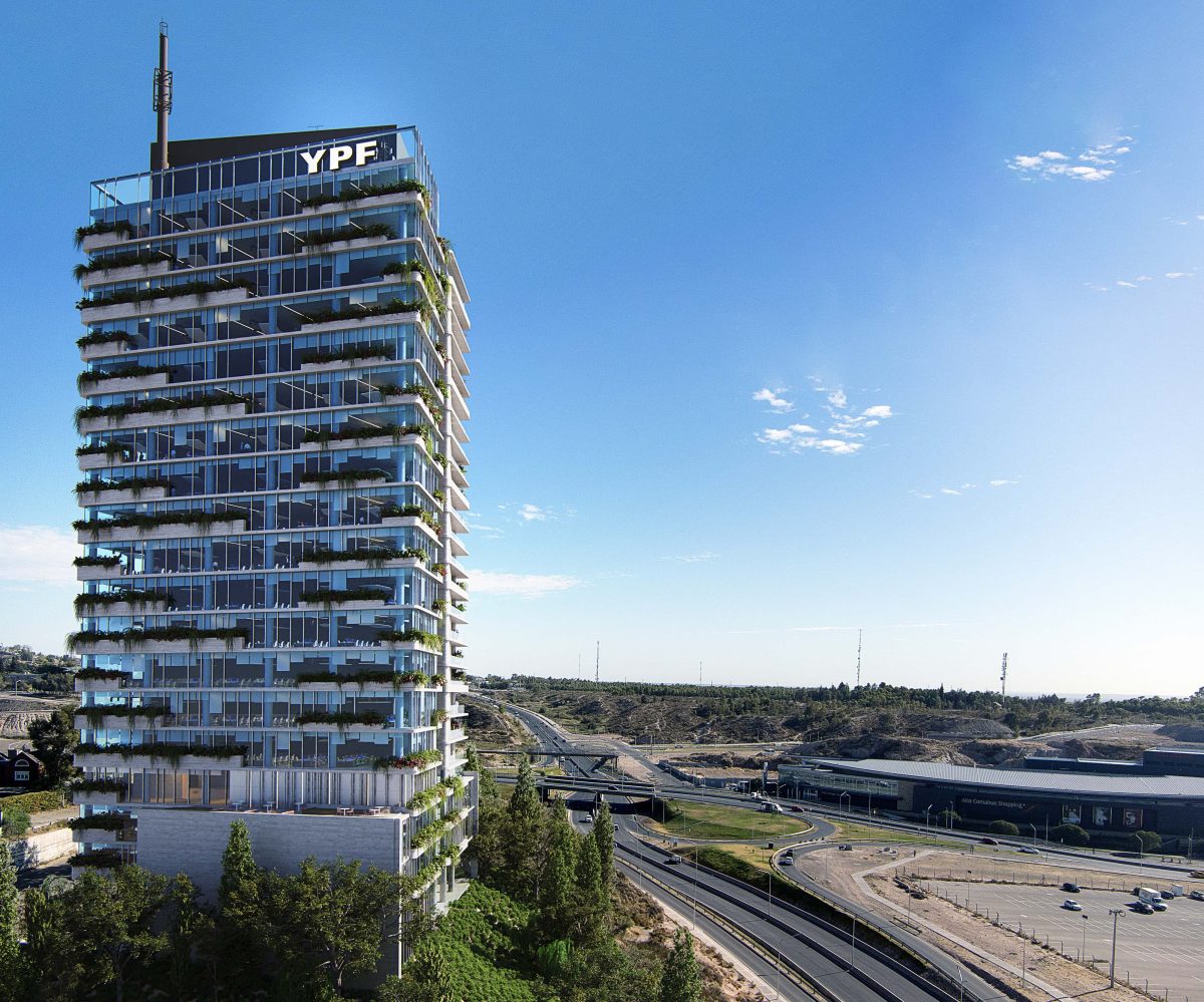 La nueva torre corporativa de YPF tendrá 18 pisos. Foto: gentileza. 