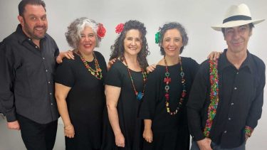 Voces al viento. Elbio Lochbaum, Fernanda Archanco, Débora Andresen y Guillermo Aranzábal.