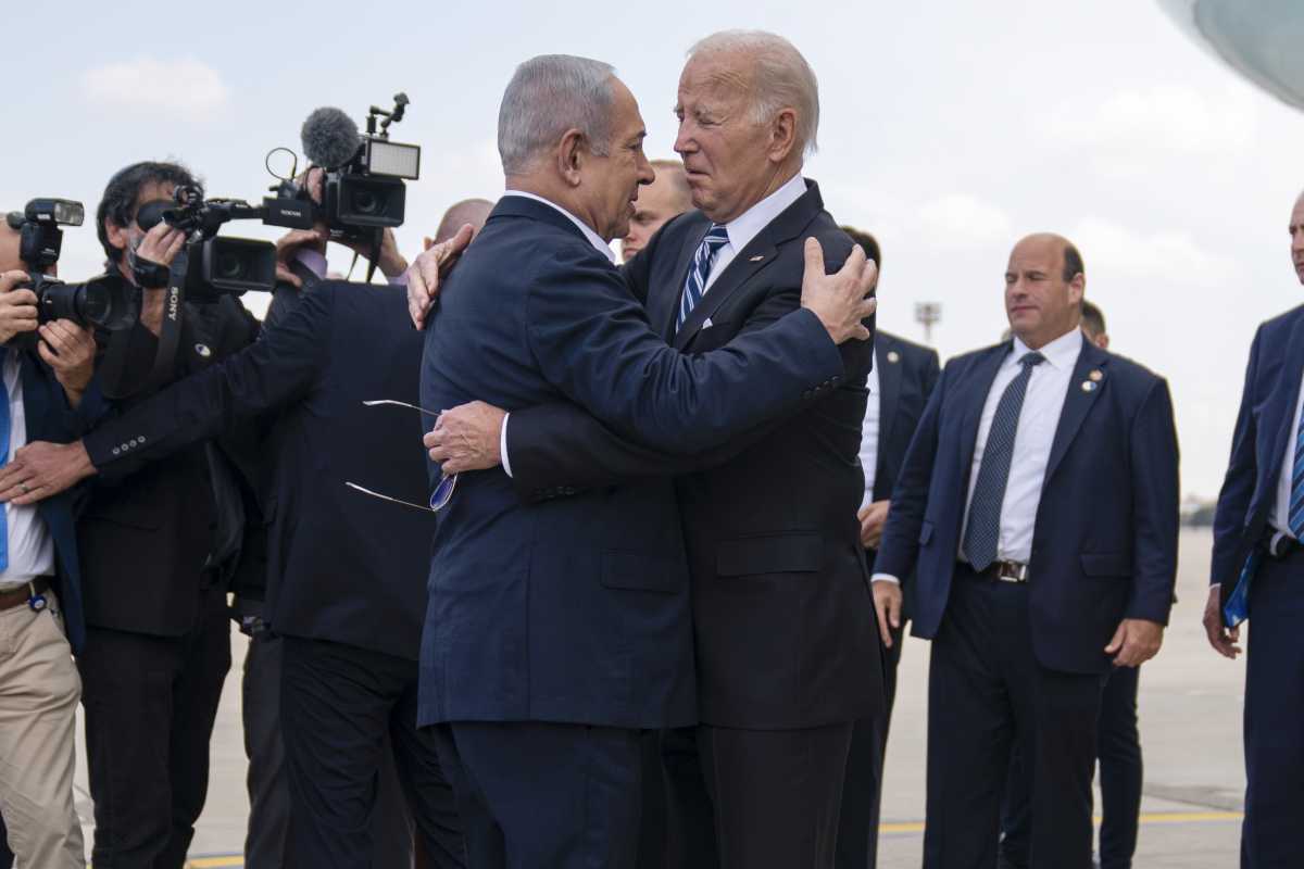 Joe Biden en su visita a Israel y su apoyo al primer ministro Benjamin Netanyahu. Foto: AP. 