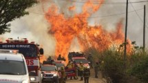 Imagen de El viento y el calor alimentan al menos cuatro importantes incendios forestales en Córdoba