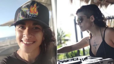 Daniela Russo tiene 36 años y el 1 de octubre llegó a Tel Aviv con amigos. Foto gentileza. 