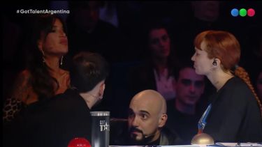 Abel Pintos, La Joaqui, Emir Abdul y Florencia Peña con diferencias en Got Talent Argentina. Foto: Captura Telefé