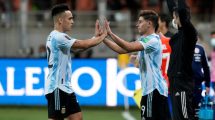 Imagen de Lautaro Martínez y Julián Álvarez juntos, ¿una posibilidad para Scaloni?