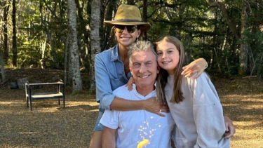 Mauricio Macri junto a Juliana Awada y su hija Antonia. Foto archivo. 