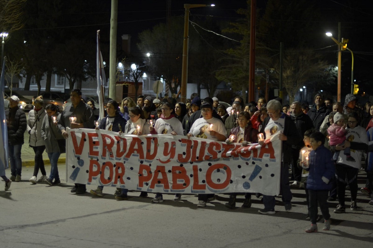 La última marcha por Pablo Córdoba, la medianoche del 1 de octubre pasado. (Gentileza)