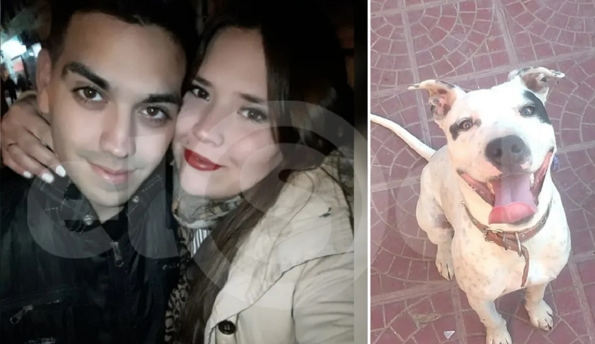 Gastón Navarro, Micaela Díaz y Cocco, su perro. Los tres murieron ahogados. (Foto: Gentileza Diario El Sol de Mendoza).