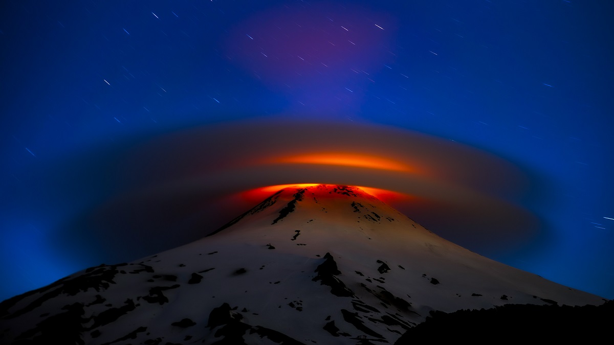 Volcán Villarrica en Chile. Foto: Francisco Negroni