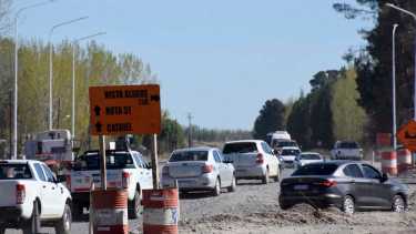 La ampliación de la ruta 7 está sin terminar   (foto Matías Subat) 